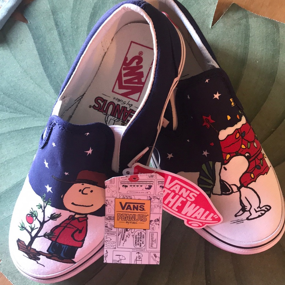 Charlie Brown Christmas Vans SlipOns